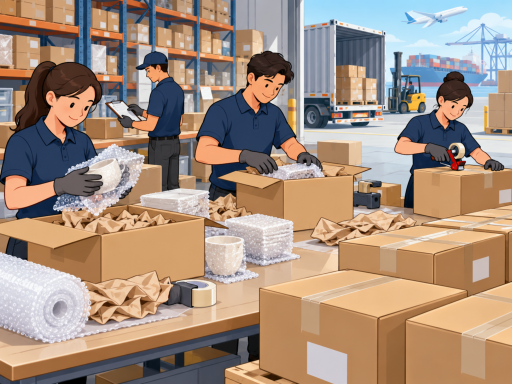 China warehouse consolidating and repacking 1688 orders for international shipping